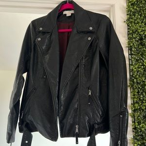 H&M Jackets & Coats | Black Faux Leather jacket